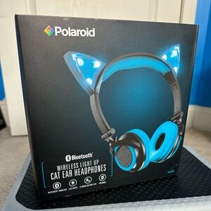 Poloroid Blue Light up Cat Ear Headphones